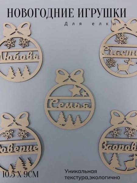 Новогодние украшения с пожеланиями Новогодние украшения с пожеланиями