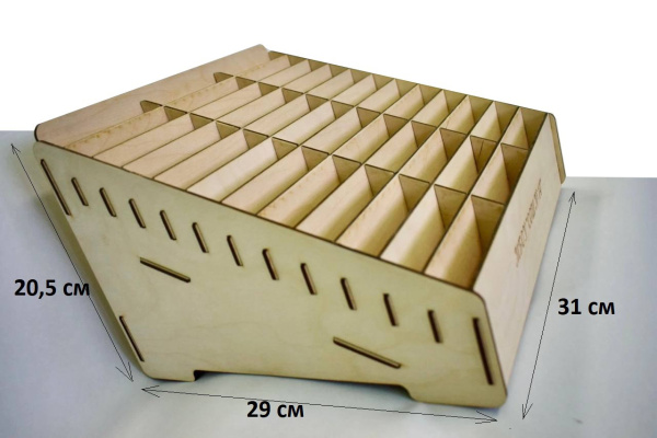 Органайзер для хранения телефонов 36 ячеек (берёза) Органайзер для хранения телефонов 36 ячеек (берёза)