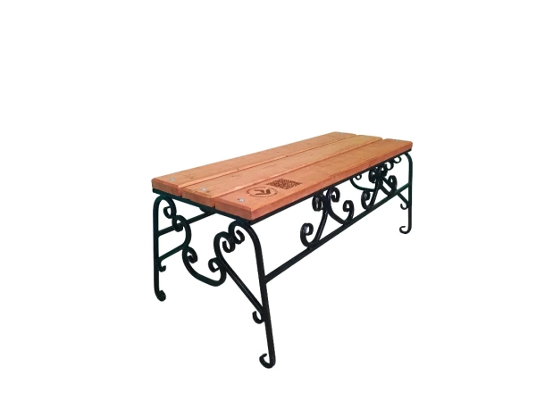 Скамейка с кованными элементами (без спинки)